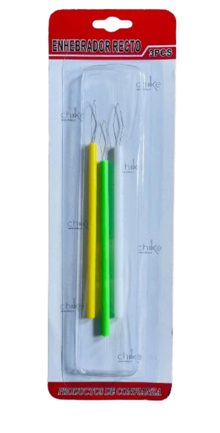 Enhebrador recto packs de 3 piezas
